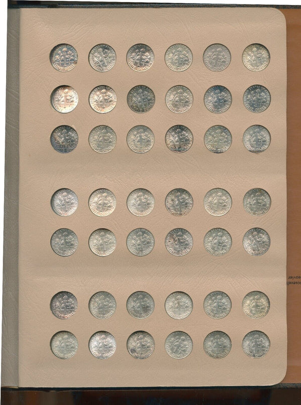 Silver Roosevelt Dimes 1946 - 1989 Dansco  6125 Album 124 Coin Set 10c - ER657