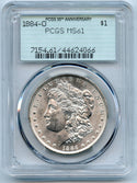 1884-O Morgan Silver Dollar PCGS MS61 Green Label 35th Anniversary - A243