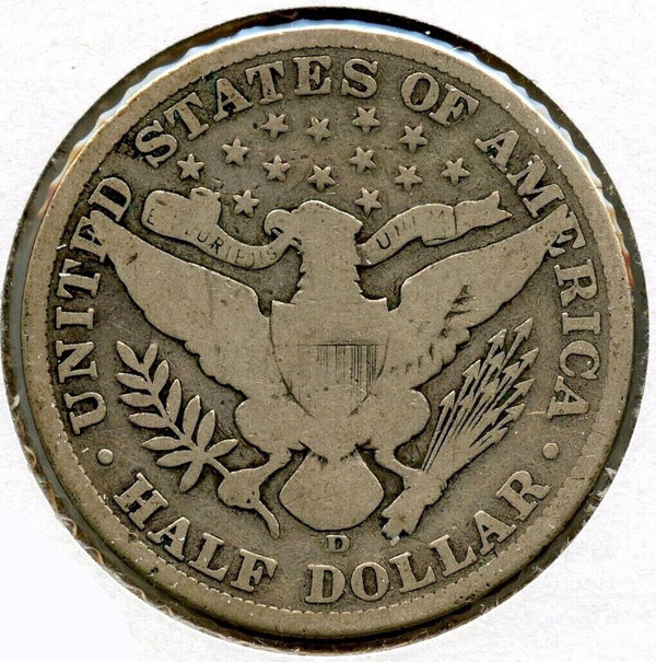 1907-D Barber Silver Half Dollar - Denver Mint - BQ907