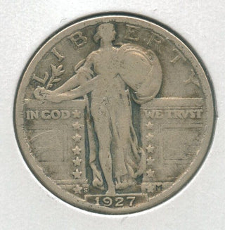1927-S Silver Standing Liberty Quarter 25c San Francisco Mint - KR74