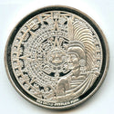 Cuauhtemoc 999 Silver 2 oz Art Medal Round Dos Onzas Plata Pura Mexico - BX886