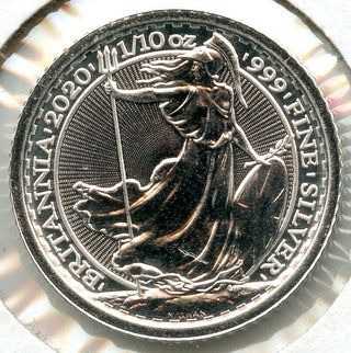 2020 Great Britain 999 Fine Silver 1/10 oz Coin 20 Pence - Britannia - A189