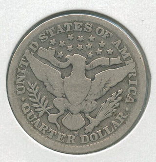 1909-S Silver Barber Quarter 25c San Francisco Mint - KR167