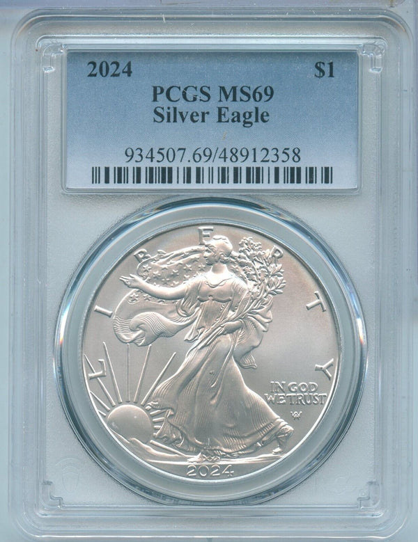 2024 American Eagle 1 oz Silver Dollar PCGS MS69 - KR300