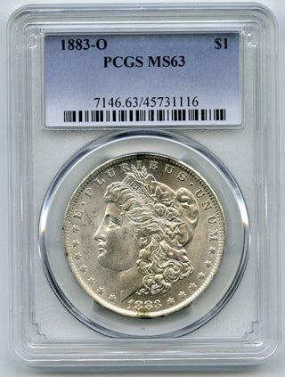 1883-O Morgan Silver Dollar PCGS MS63 Certified $1 New Orleans Mint - B809