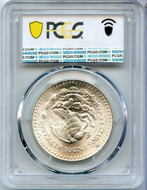 1985-Mo Mexico Libertad 1 Oz Silver PCGS MS67 Certified Mint Error Onza - DM175