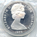 1973 Cook Islands Coronation of Queen $2 Silver Coin 20th Anniversary - E675