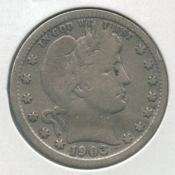 1903-P Silver Barber Quarter 25c Philadelphia Mint - KR144