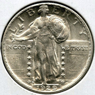 1929-D Standing Liberty Silver Quarter - Uncirculated - Denver Mint - E310
