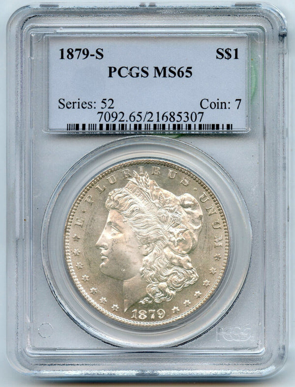 1879-S Morgan Silver Dollar PCGS MS65 Certified - San Francisco Mint - CA606