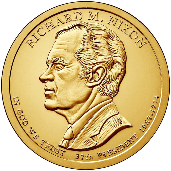 2016-D Richard M. Nixon Presidential Dollar US Golden $1 Coin - Denver Mint