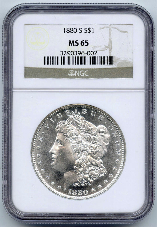 1880-S Morgan Silver Dollar NGC MS 65 Certified - San Francisco Mint - C188