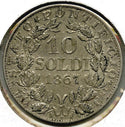 1867 Italian Papal States Silver Coin - 10 Soldi - B53