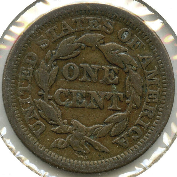 1854 Braided Hair Large Cent Penny - DM232