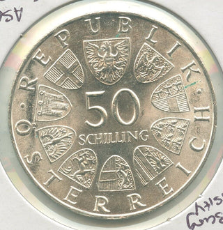 1972 Austria 350th Anniversary Salzburg University Silver 50 Schillings-KR512