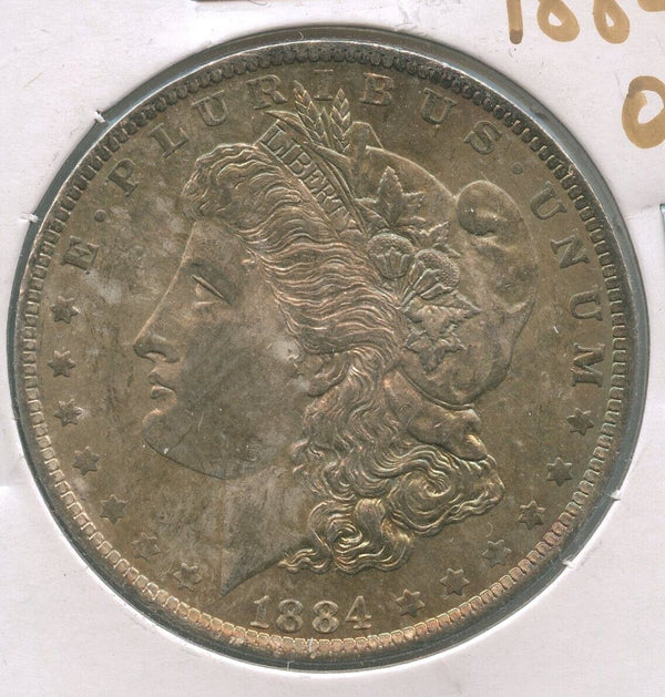 1884-O Toned Morgan Silver Dollar $1 New Orleans Mint  - ER983