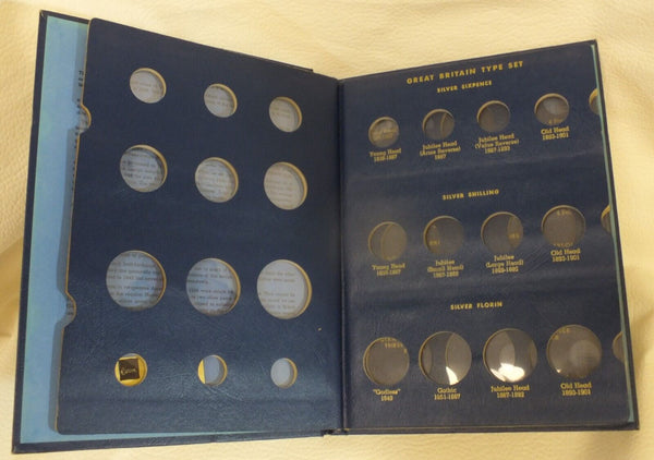 Whitman Used Coin Album Great Britain Victoria 1837-19011 9520 All Slides LH128
