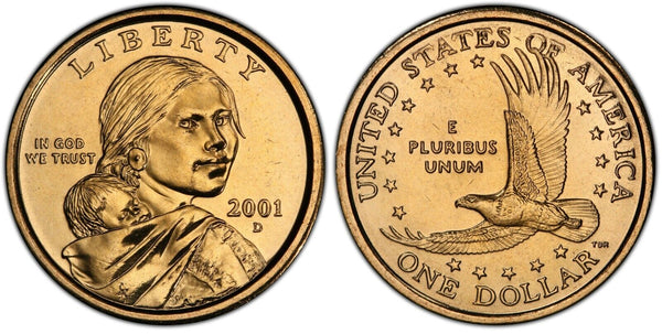 2001-D Sacagawea Native Dollar $1 Coin Denver mint NAD01