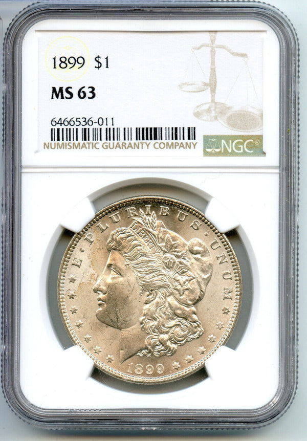 1899 Morgan Silver Dollar NGC MS63 Certified - Philadelphia Mint - CC236