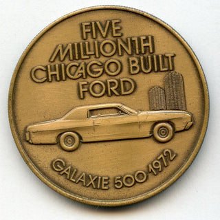 1972 First Chicago Built Ford Model T 1914 Galaxie 500 Medal Car Round - JM926