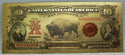 1901 $10 Bison Buffalo Novelty 24K Gold Foil Plated Note Bill 6