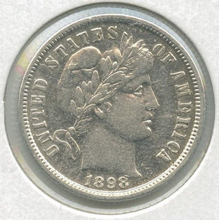 1898-P Barber Silver Dime - Philadelphia Mint - DN747
