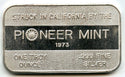 Man O' War Horse 1973 Art Bar 999 Silver 1 oz Ingot Medal Pioneer Mint - A87