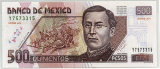 2006 Banco de Mexico 500 Quinientos Currency Note - Ignacio Zaragoza - C703