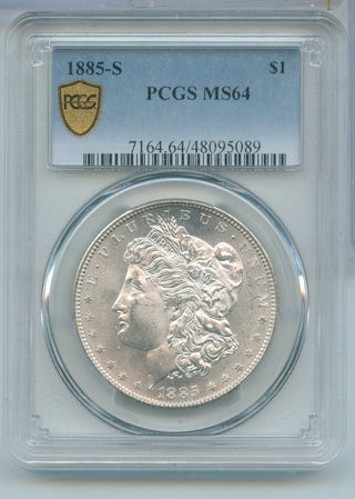 1885-S Silver Morgan Dollar $1 PCGS MS64 San Francisco Mint - KR644
