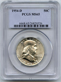 1954-D Franklin Silver Half Dollar PCGS MS65 Certified - Denver Mint - A732