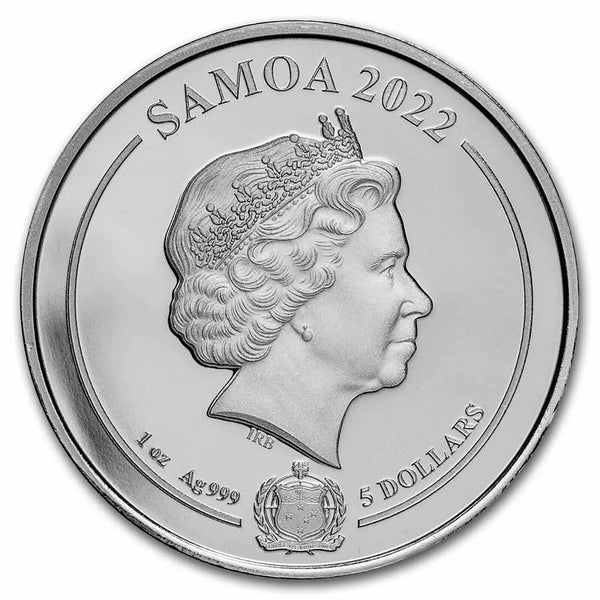 2022 1 oz 999 Silver Looney Tunes Daffy Duck Round Samoa - KR54