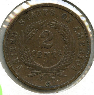 1864 2-Cent Coin - Large Motto - Two Cents - C695