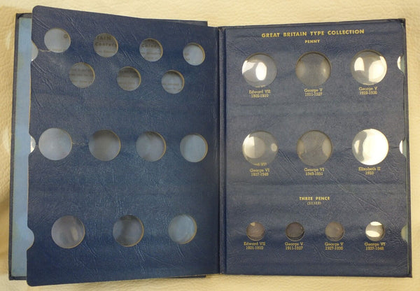 Whitman Used Coin Album Great Britain Minor Type Set 4 pages 9516 w/Slides LH126
