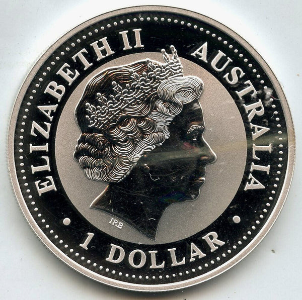 2001 Australia Lunar Year Snake 999 Silver 1 oz $1 Coin bullion Ounce - A215