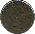 1877 Spain Coin 10 Centimes - Alfonso XII Espana - A606