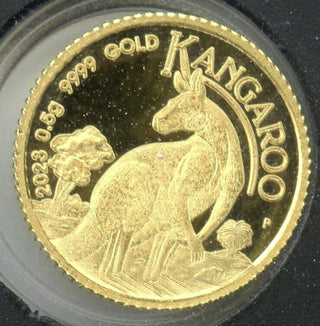 2023 Mini Kangaroo 9999 Gold 0.5g Australia $2 Coin Perth Mint - Half Gram - H84