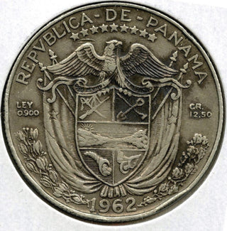 1962 Panama Silver Coin Medio 1/2 Balboa - G847