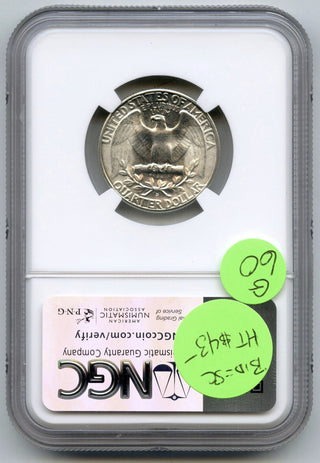 1946-D Washington Silver Quarter NGC MS66 Certified - Denver Mint - G60