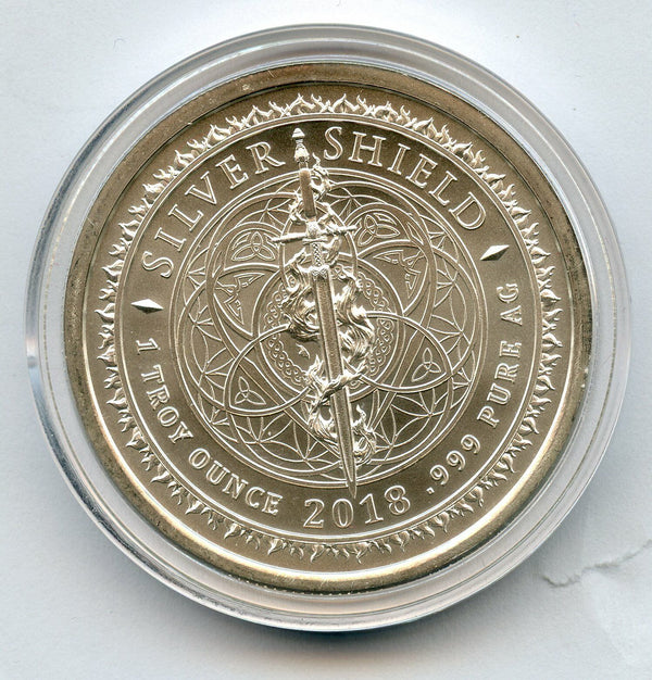 2018 Government Mind Control 999 Silver Shield 1 oz Art Medal Round COA - JM333