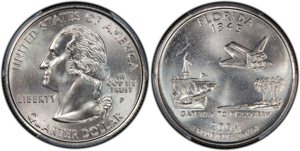 2004-P Florida Statehood Quarter 25C Uncirculated Coin Philadelphia mint 053