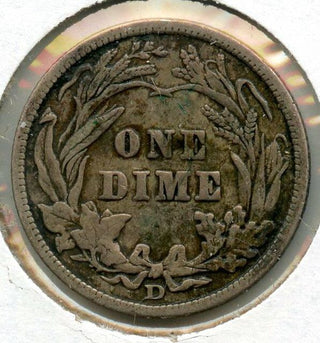 1907-D Barber Silver Dime - Denver Mint - BR982