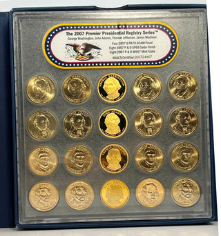 2007 ANACS Premier Presidential Registry Series 20 Coin Set PDS PR - ER646
