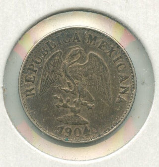 1904 Mexico 10 Centavos Silver Coin - Estados Unidos Mexicanos ER736