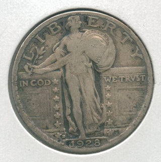 1928-D Silver Standing Liberty Quarter 25c Denver Mint - KR77