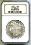 1886 Morgan Silver Dollar NGC MS65 PL Certified $1 Philadelphia Mint - B118