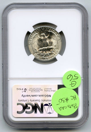 1946-D Washington Silver Quarter NGC MS65 Certified - Denver Mint - G56