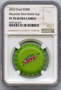 2023 Mountain Dew Bottle Cap 6g .999 Silver Chad Coin NGC PF70 Mtn Dew - JP444