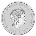 2022 Homer Simpson The Simpsons 1 Oz 999 Silver $1 Dollar Coin Tuvalu BU - JN896