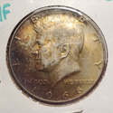 1966 Kennedy Silver Half Dollar 50c Coin Toned Toning - JN572