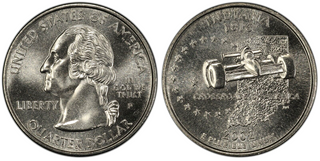 2002-P Indiana State Quarter - Uncirculated - Philadelphia Mint 037